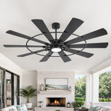 Pavara 62/72 Inch Ceiling Fan With Light and Remote