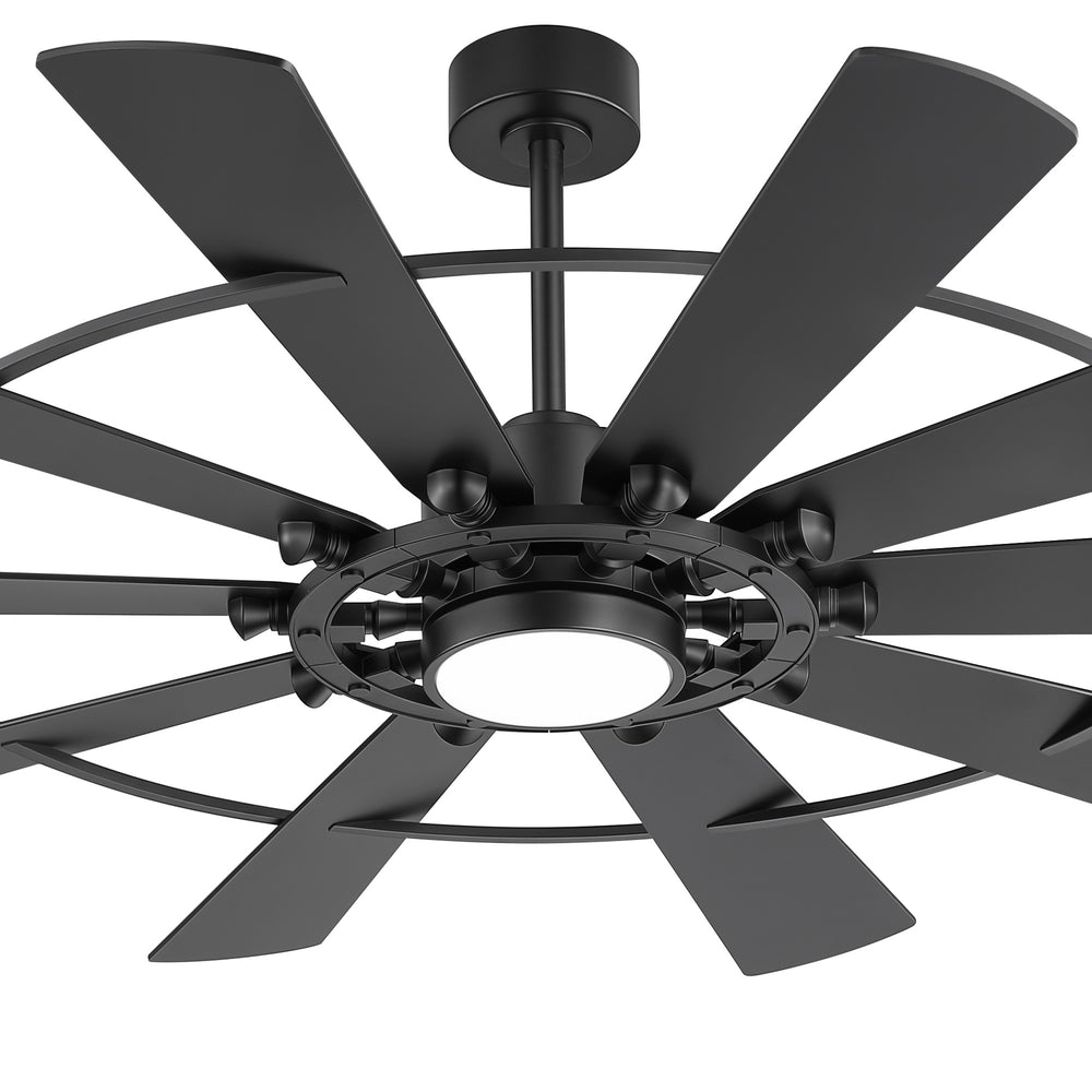 62/72 Inch Modern Ceiling Fan with Lights, Ultra Quiet DC Motor, 6-Speed Remote Control Fan for Large Living Room Bedroom