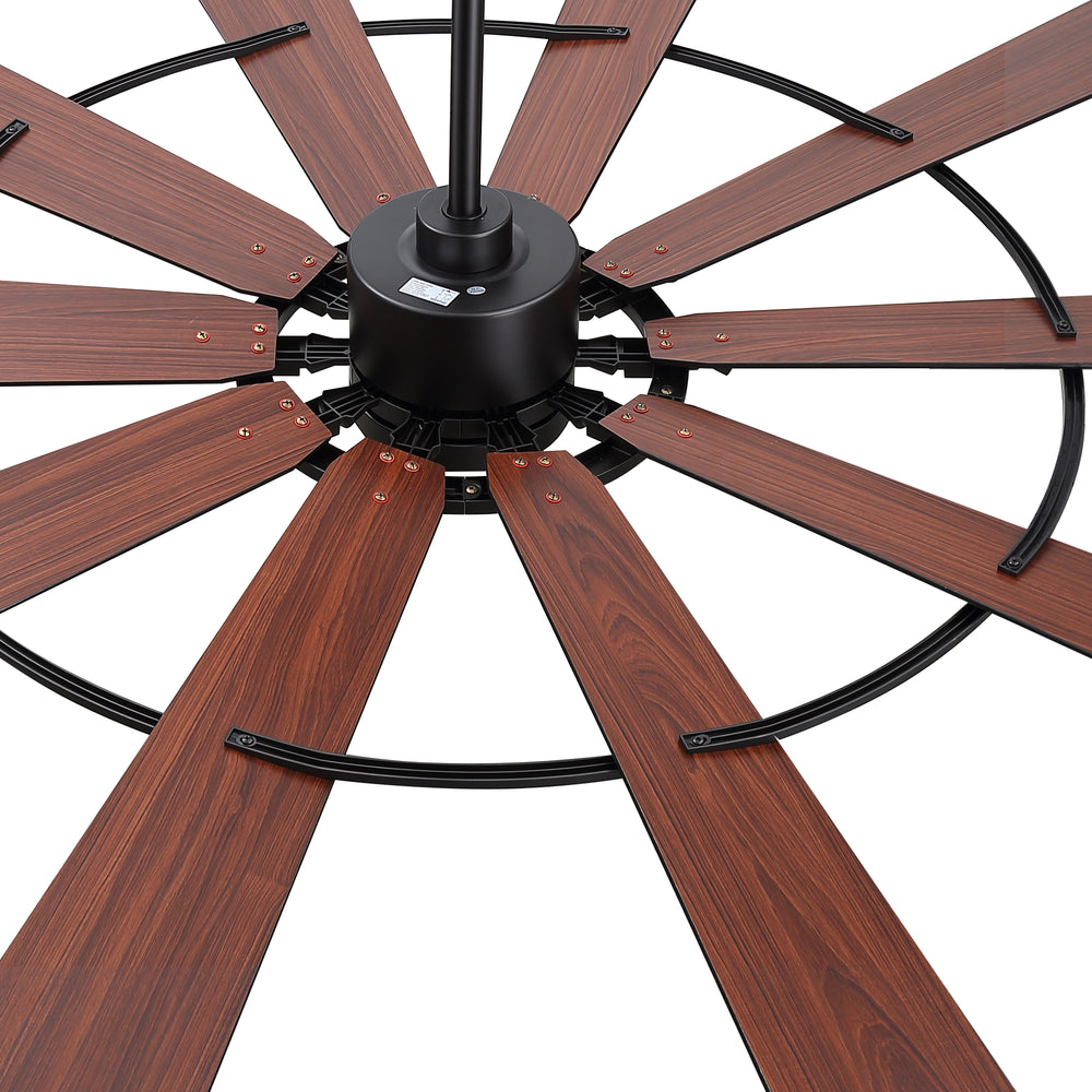 62/72 Inch Modern Ceiling Fan with Lights, Ultra Quiet DC Motor, 6-Speed Remote Control Fan for Large Living Room Bedroom