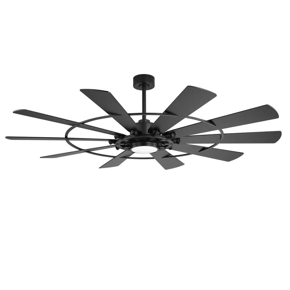 62/72 Inch Modern Ceiling Fan with Lights, Ultra Quiet DC Motor, 6-Speed Remote Control Fan for Large Living Room Bedroom