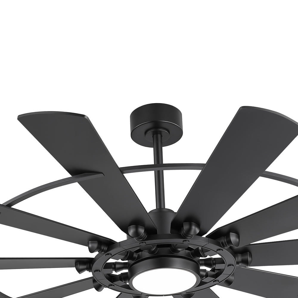 62/72 Inch Modern Ceiling Fan with Lights, Ultra Quiet DC Motor, 6-Speed Remote Control Fan for Large Living Room Bedroom
