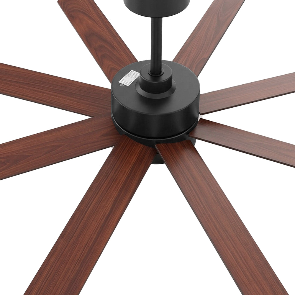 52-inch Matte Black Ceiling Fan, Reversible 8-Blade, DC Motor, Remote Control, No Light