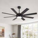 Selen 60/72 Inch 8-Blade Ceiling Fan With Light and Remote