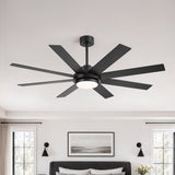 Solora 60/72 Inch Large Ceiling Fan With Light and Remote