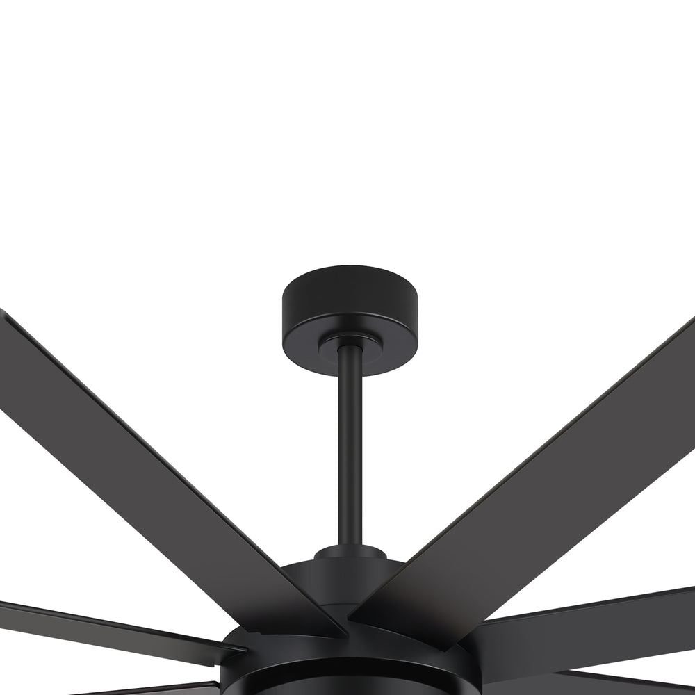 60"/72" Modern Ceiling Fan with Lights, Remote Control, 8-Blade Reversible DC Motor, 6 Speeds, 3CCT LED, Dimmable, Black/Walnut Blades