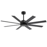 Walvex 60 Inch Black Walnut 8 Blade Ceiling Fan No Light