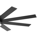 Walvora 60 Inch Black Walnut 8 Blade Ceiling Fan With Light