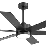 Walmora 60 Inch Black Walnut 6 Blade Ceiling Fan With Light