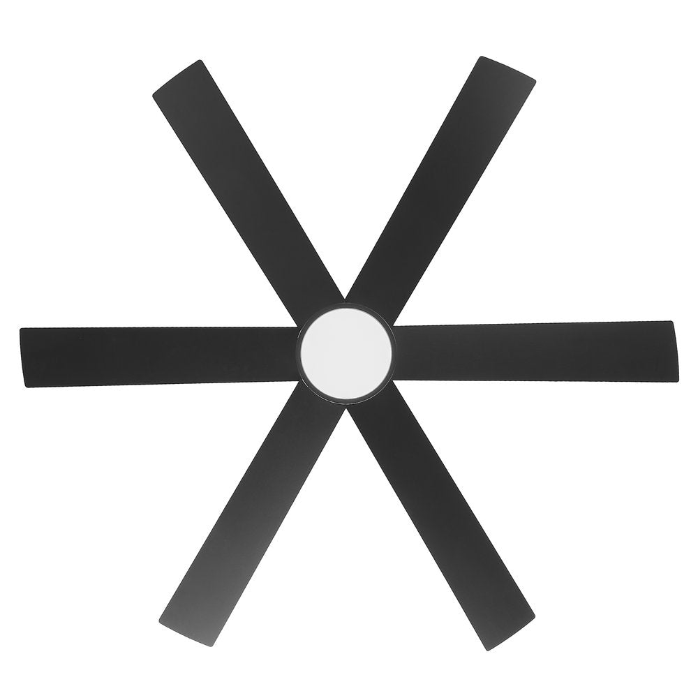 Walmora 60 Inch Black Walnut 6 Blade Ceiling Fan With Light