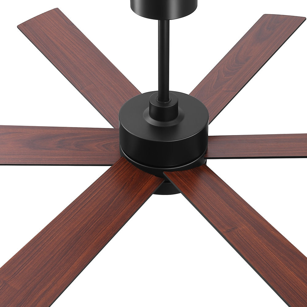 Walmora 60 Inch Black Walnut 6 Blade Ceiling Fan With Light