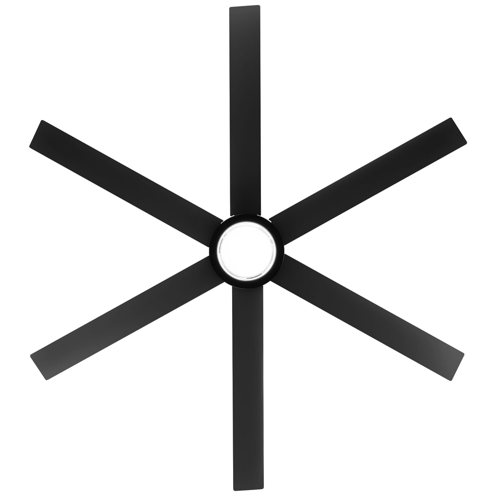 60 Inch Black and Wood Ceiling Fan with Light & Remote