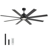 Altairn 72 Inch Dimmable Ceiling Fan With Light and Remote