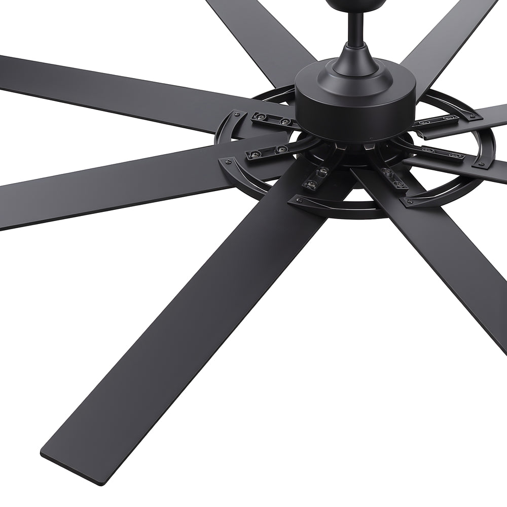 72 Inch Large Ceiling Fan with Light, 8 Reversible Blades, Quiet DC Motor, 6 Speeds Remote Control, 3CCT Dimmable LED, Reversible Airflow, 5-inch and 10-inch Downrods Included