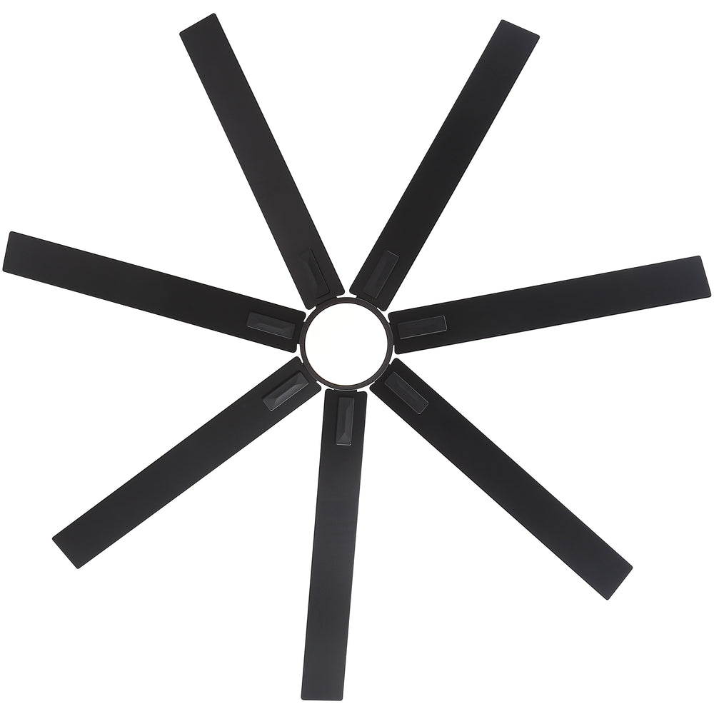 72 Inch Modern Ceiling Fan with Light, Quiet DC Motor, 7 Blades, Remote Control, 6 Speeds, Reversible, 3CCT Dimmable LED, Timer, Large Room, Black/Wood Grain