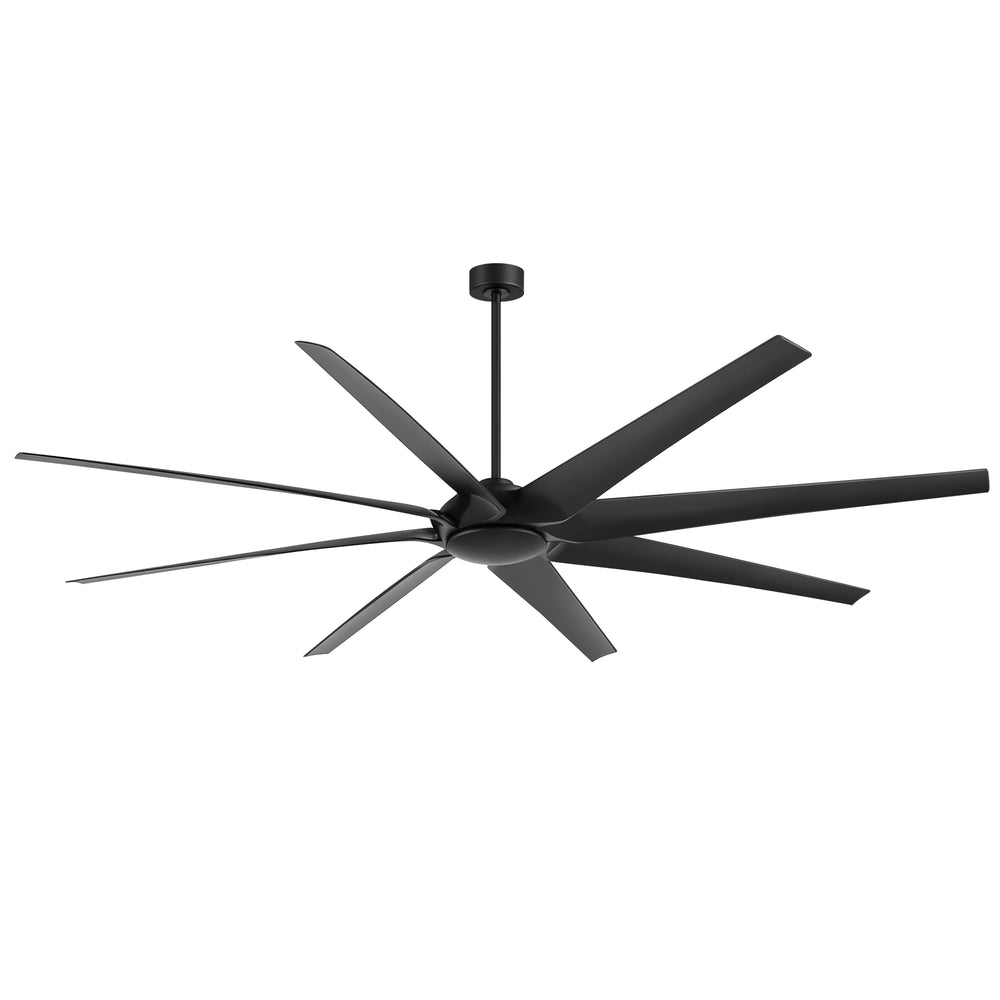 100 Inch Large Black Ceiling Fan without Light, 8 Blades, DC Motor & Remote