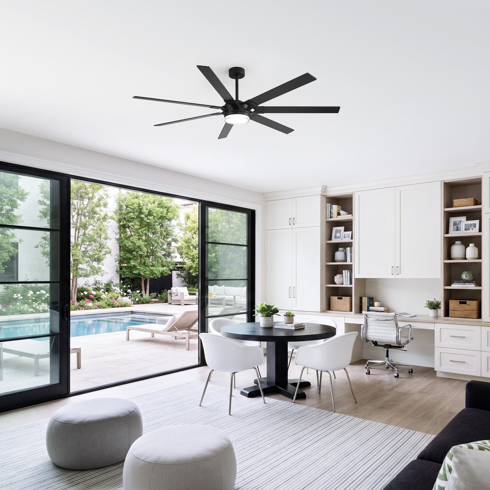 72 Inch 7-Blade Ceiling Fan with Light & Remote