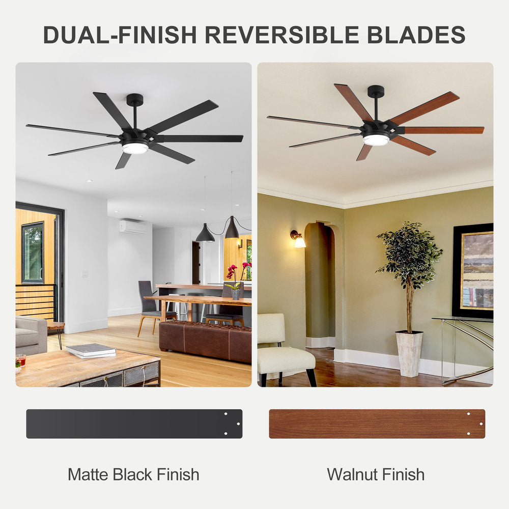 72 Inch 7-Blade Ceiling Fan with Light & Remote