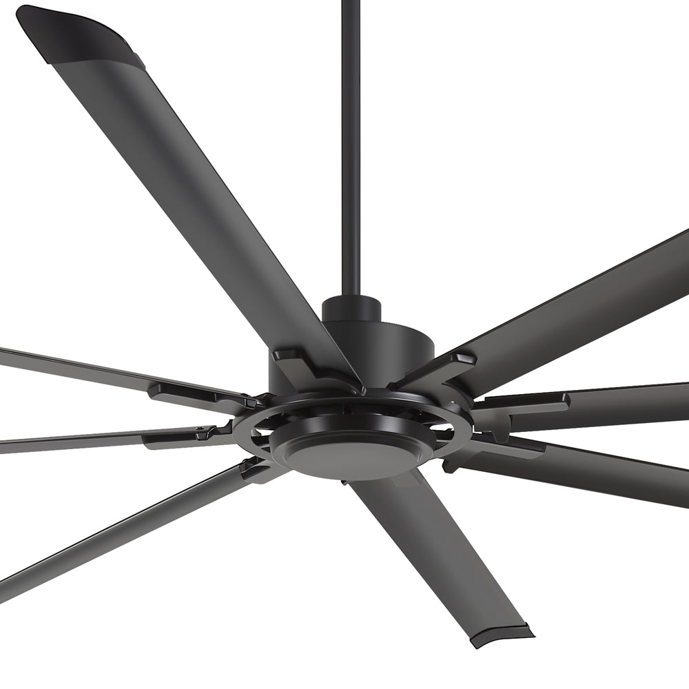 100" Industrial Ceiling Fan with 8 Aluminum Blades, PMSM DC Motor, Remote Control, Reversible, For Garage, Barn, Warehouse