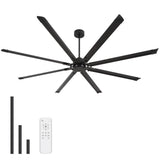 Arvessa 100 Inch Industrial No Light Ceiling Fan With Remote