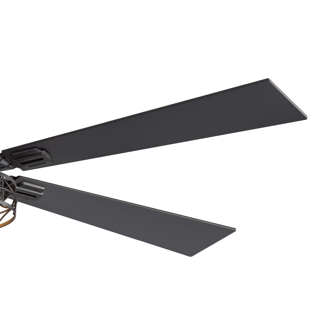 42/52-inch Ceiling Fan with Distressed White or Matte Black Finish, 5 Reversible Blades, Quiet DC Motor, Remote Control