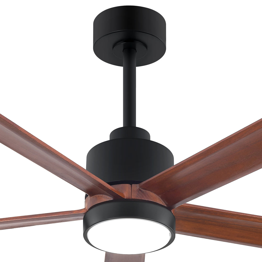 Verara 52-Inch Black Ceiling Fan With Light