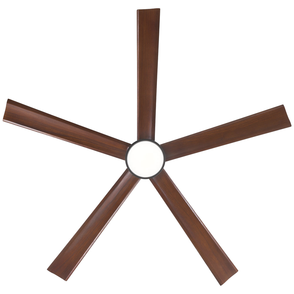 52 Inch Modern Ceiling Fan with Light, Solid Wood Blades, Quiet Reversible DC Motor, Remote Control, 6-Speed, Dimmable LED, 3 Color Temperatures, Memory Function