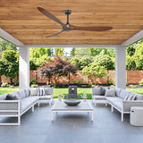 72 Inch Large Ceiling Fan without Light with 3 Solid Wood Blades & Remote