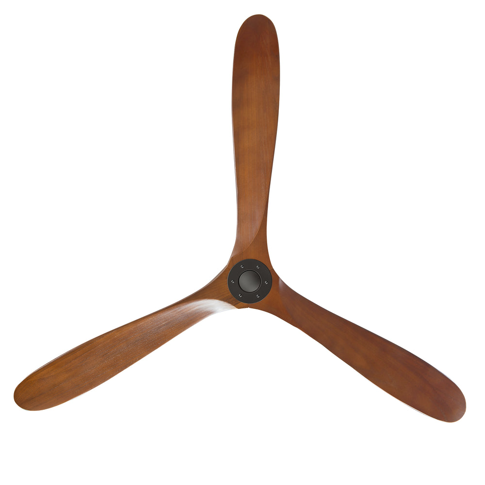 72 Inch Large Ceiling Fan without Light with 3 Solid Wood Blades & Remote