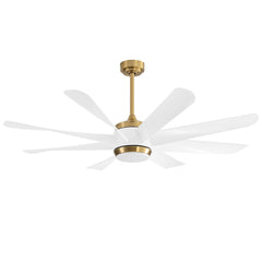 Alsatia 60-in Gold Indoor LED Ceiling Fan with Light Remote (8-Blade)