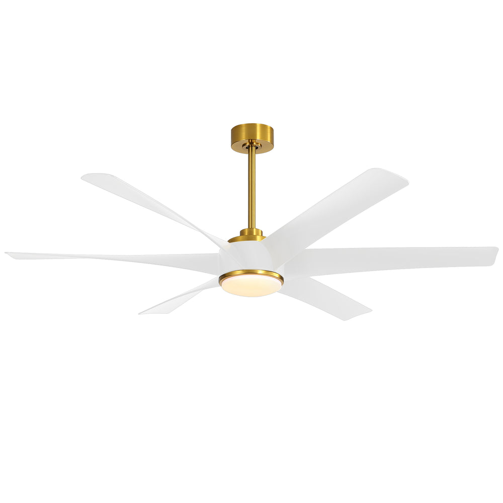 65-in Indoor Large LED Ceiling Fan with Light Remote (6-Blade)