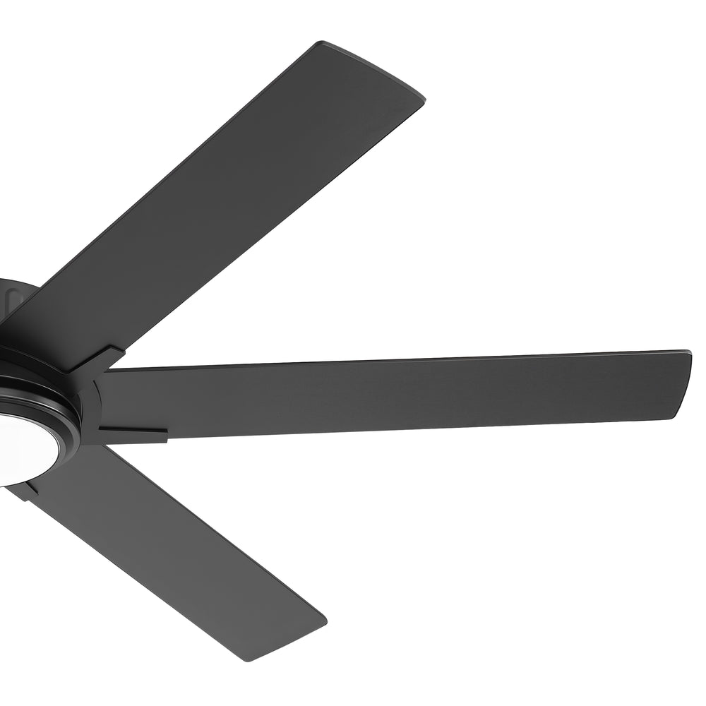Modern 60" Ceiling Fan with LED Light, Remote Control, Quiet DC Motor, 6-Speed Reversible Fan, Dimmable Lighting, Timer for Bedroom