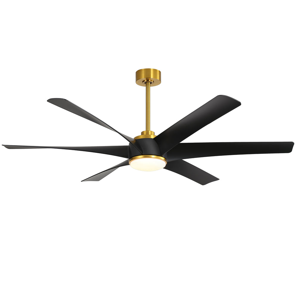 65-in Indoor Large LED Ceiling Fan with Light Remote (6-Blade)