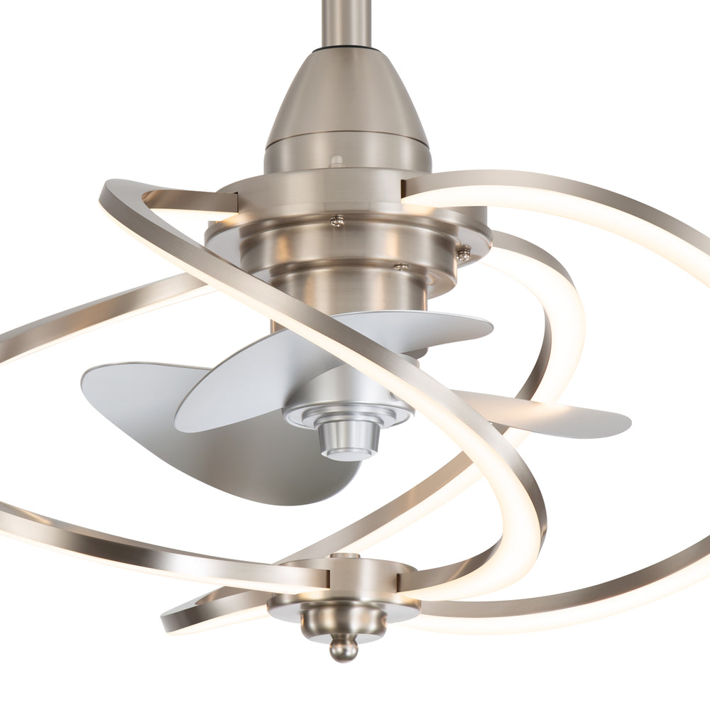 20-inch Modern 3-Blade Dimmable LED Ceiling Fan with Light Kit and Remote,6" downrod Included