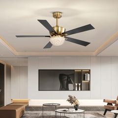 Burgess 52 in. Integrated LED Indoor Gold Ceiling Fan with Light and Remote Control Included