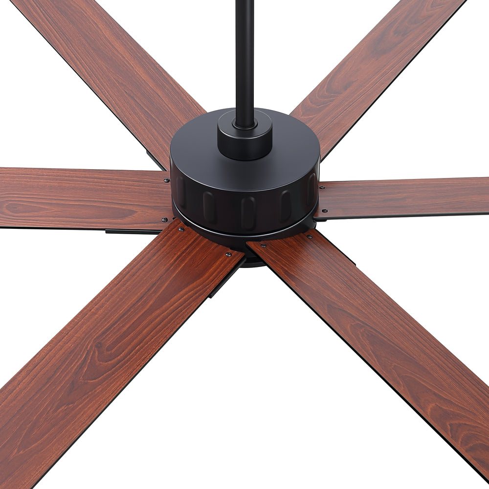 Modern 60" Ceiling Fan with LED Light, Remote Control, Quiet DC Motor, 6-Speed Reversible Fan, Dimmable Lighting, Timer for Bedroom