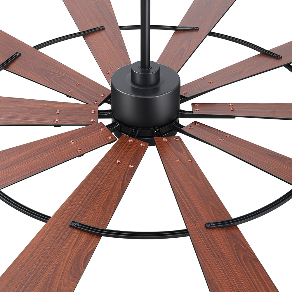 62/72 Inch Modern Ceiling Fan with LED Light and Remote, Dual Finish Blades, Ultra Quiet DC Motor, 6-Speed Ceiling Fan for Large Rooms