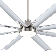 Oscar Indoor Aluminum-Blade Satin Nickel Ceiling Fan with Integrated LED and Remote Control Included