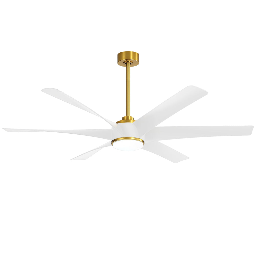 65-in Indoor Large LED Ceiling Fan with Light Remote (6-Blade)
