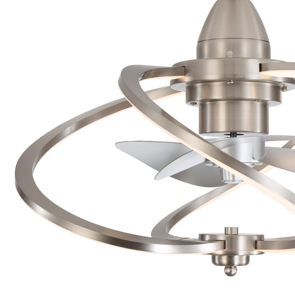 20-inch Modern 3-Blade Dimmable LED Ceiling Fan with Light Kit and Remote,6" downrod Included