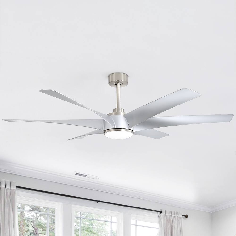 65-in Indoor Large LED Ceiling Fan with Light Remote (6-Blade)
