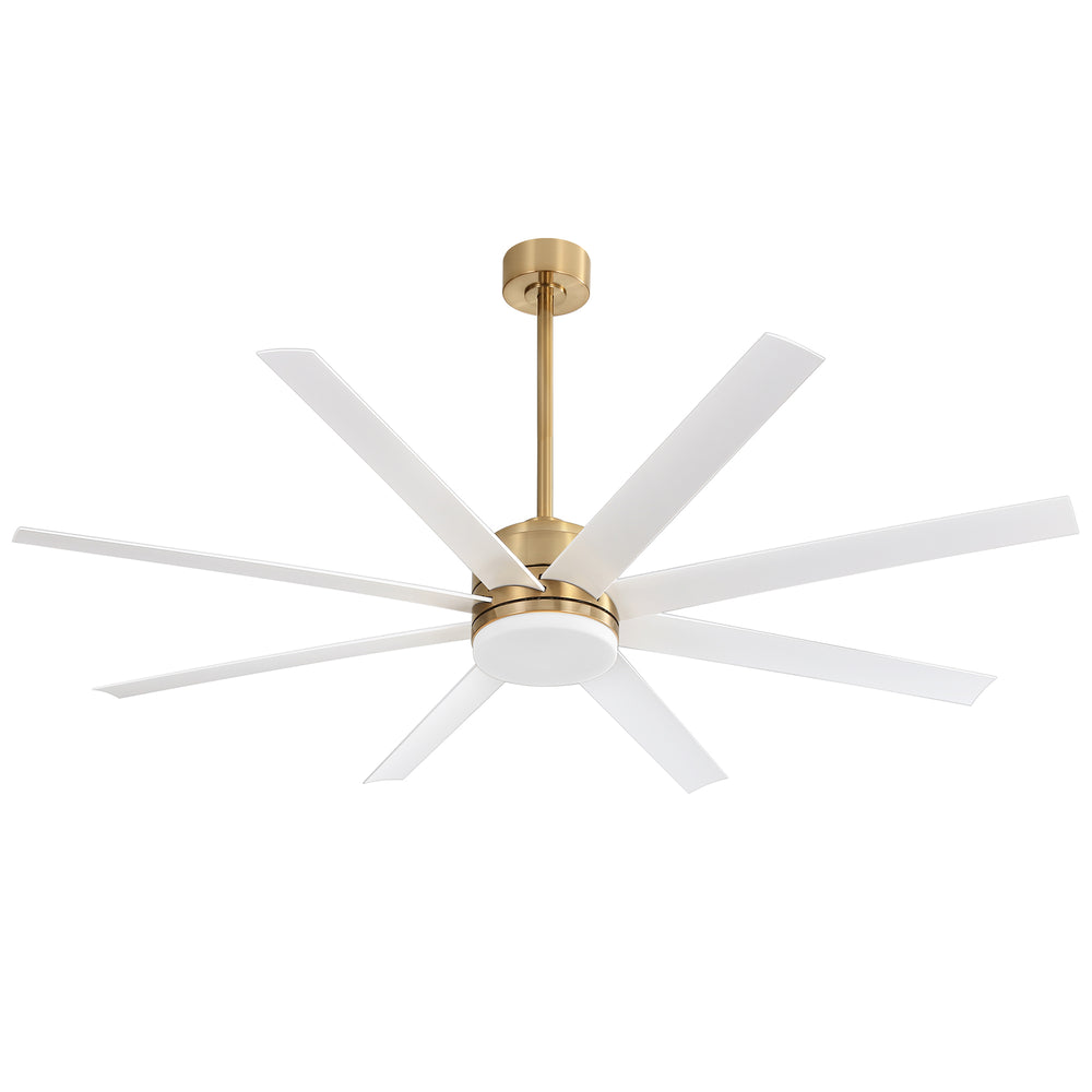 Annette 65 in. Integrated LED Indoor Gold Black-Blade Ceiling Fans with Light and Remote Control