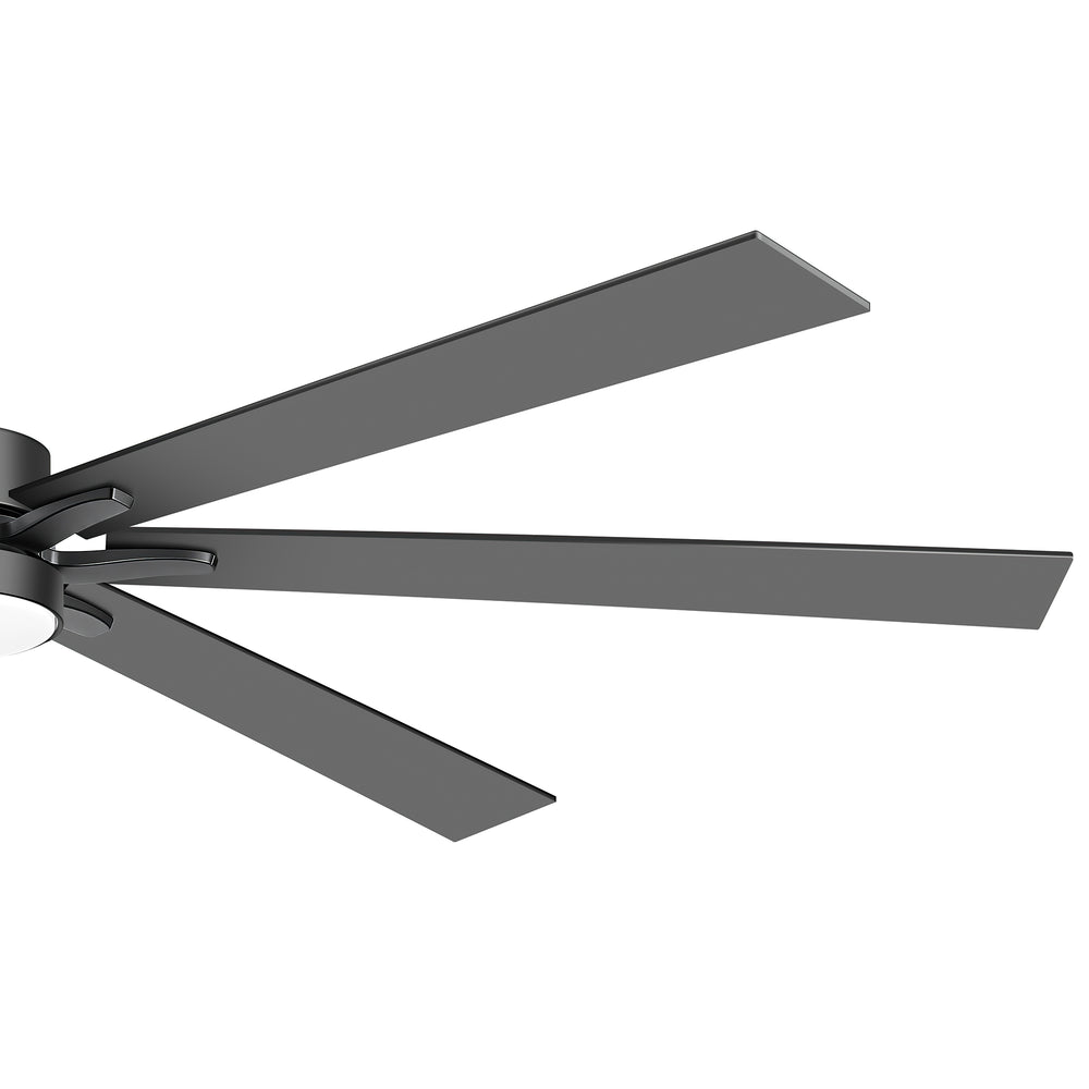 Breezary 72" 7-Blade Silent DC Motor Modern Ceiling Fan with 3-CCT LED Light - Black (3 Downrods Included)