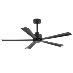 Melony 52 in. 6-Speed Indoor Black Ceiling Fans with Remote Control