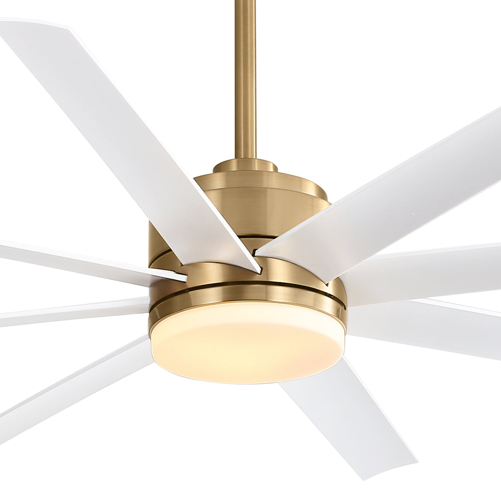 Annette 65 in. Integrated LED Indoor Gold Black-Blade Ceiling Fans with Light and Remote Control