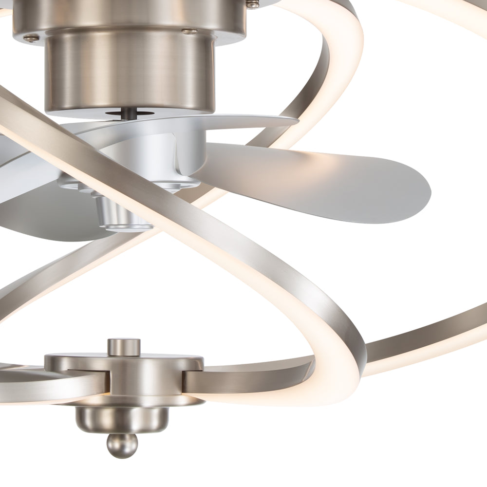 20-inch Modern 3-Blade Dimmable LED Ceiling Fan with Light Kit and Remote,6" downrod Included