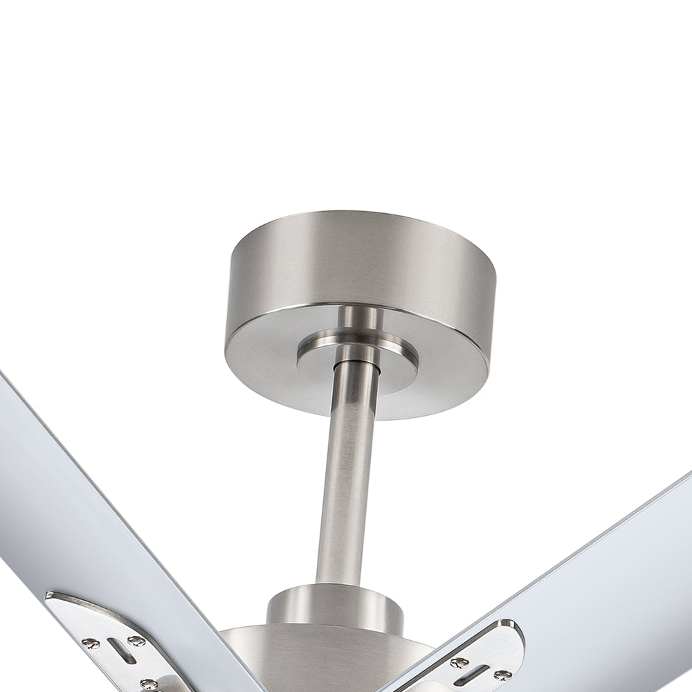 72-Inch Modern Ceiling Fan with Remote, Reversible Powerful DC Motor, 8 Aluminum Blades, 6-Speed, Dual Downrods（7“&24”）, LED Light Kit with 3 Color Temps(3000K/4500K/6000K), Black/Gold Black/White/Gold White Finish for Large Room