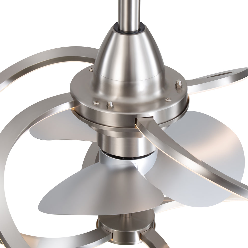 20-inch Modern 3-Blade Dimmable LED Ceiling Fan with Light Kit and Remote,6" downrod Included