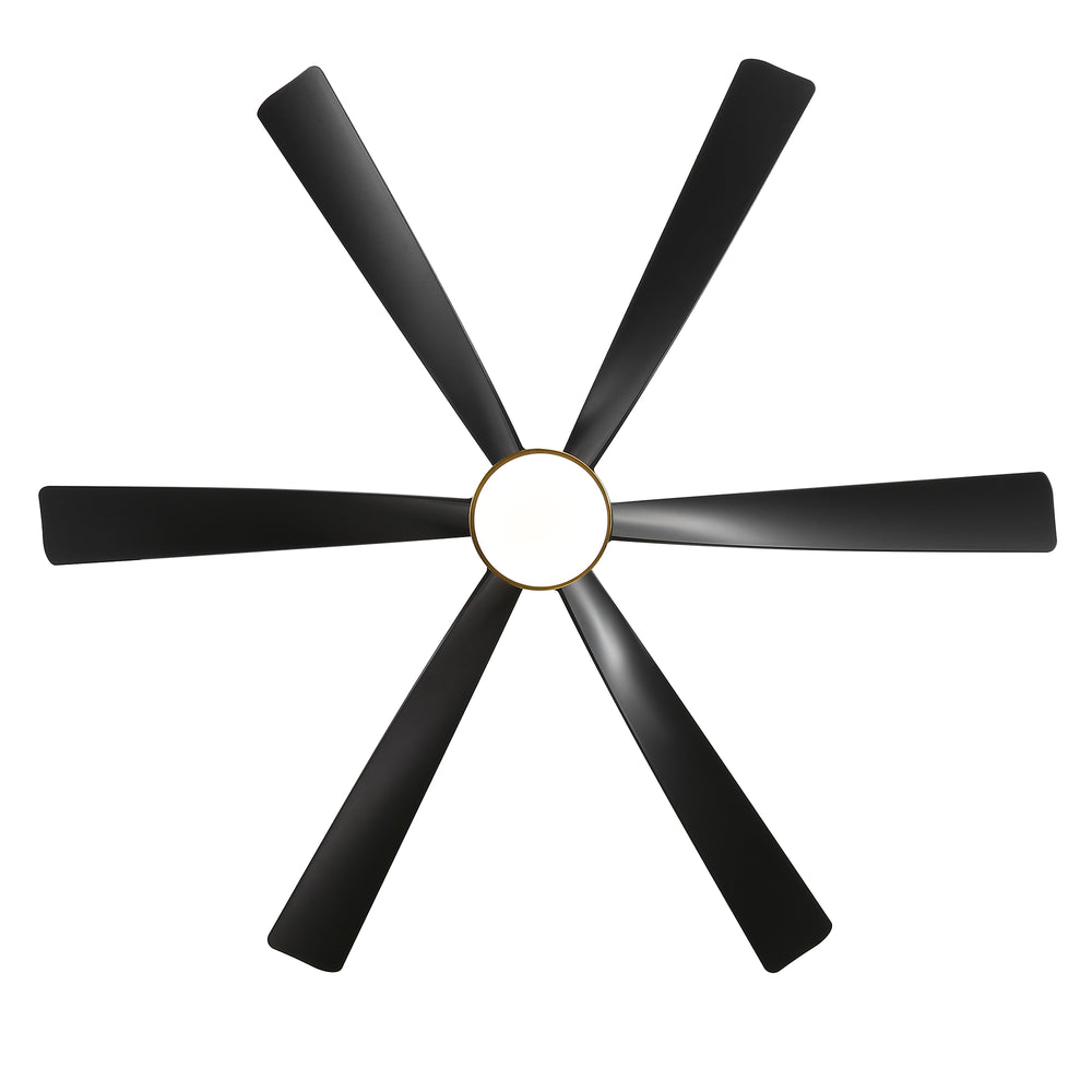 65-in Indoor Large LED Ceiling Fan with Light Remote (6-Blade)
