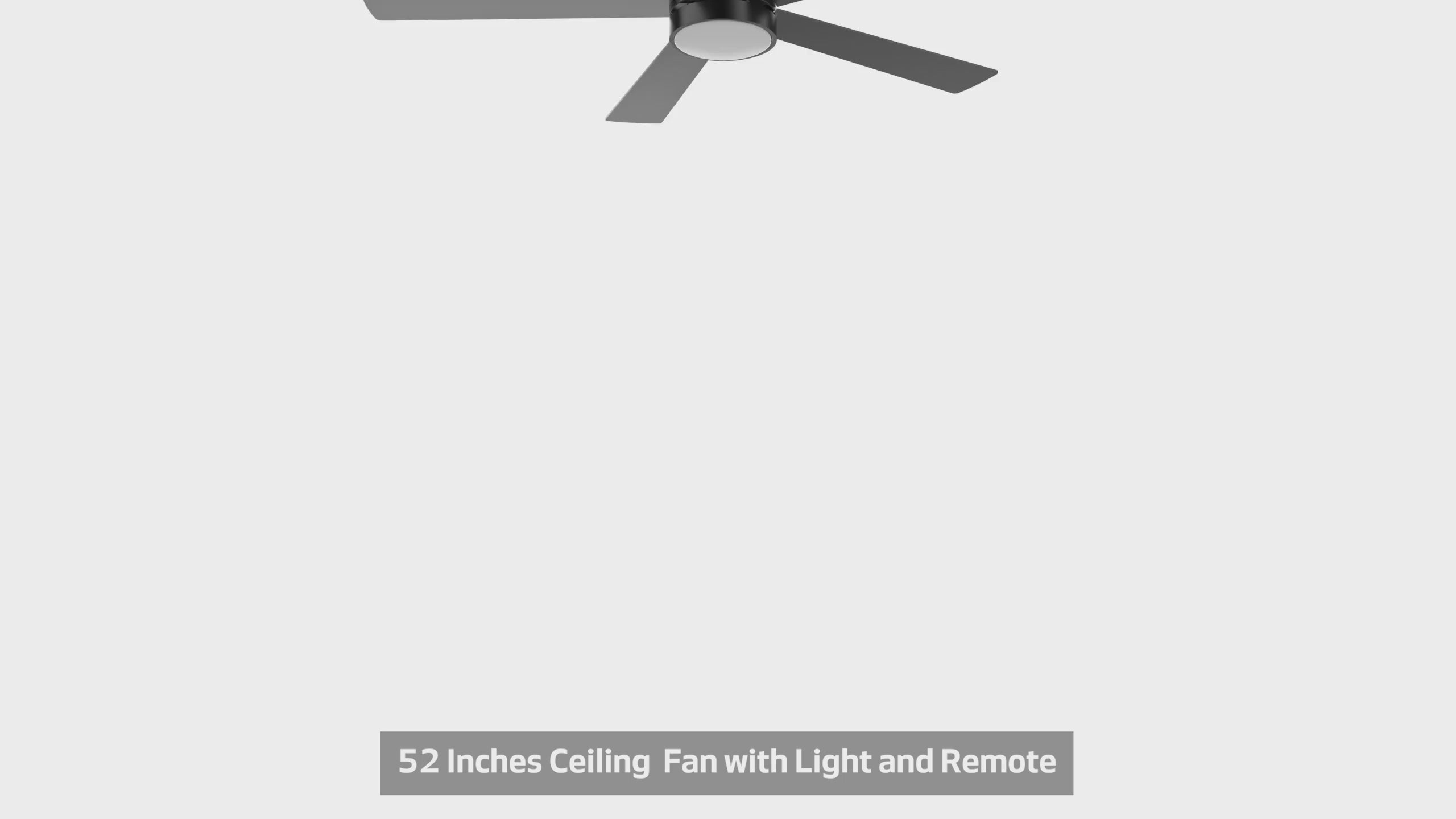 42"/52" Ceiling Fan with Light, Matte Black Finish, 5 Black Blades, Acrylic 18W LED (3 Color Temps with Memory), Quiet DC Motor, 6 Speeds, Forward/Reverse Airflow, Timer, Full Remote Control Included