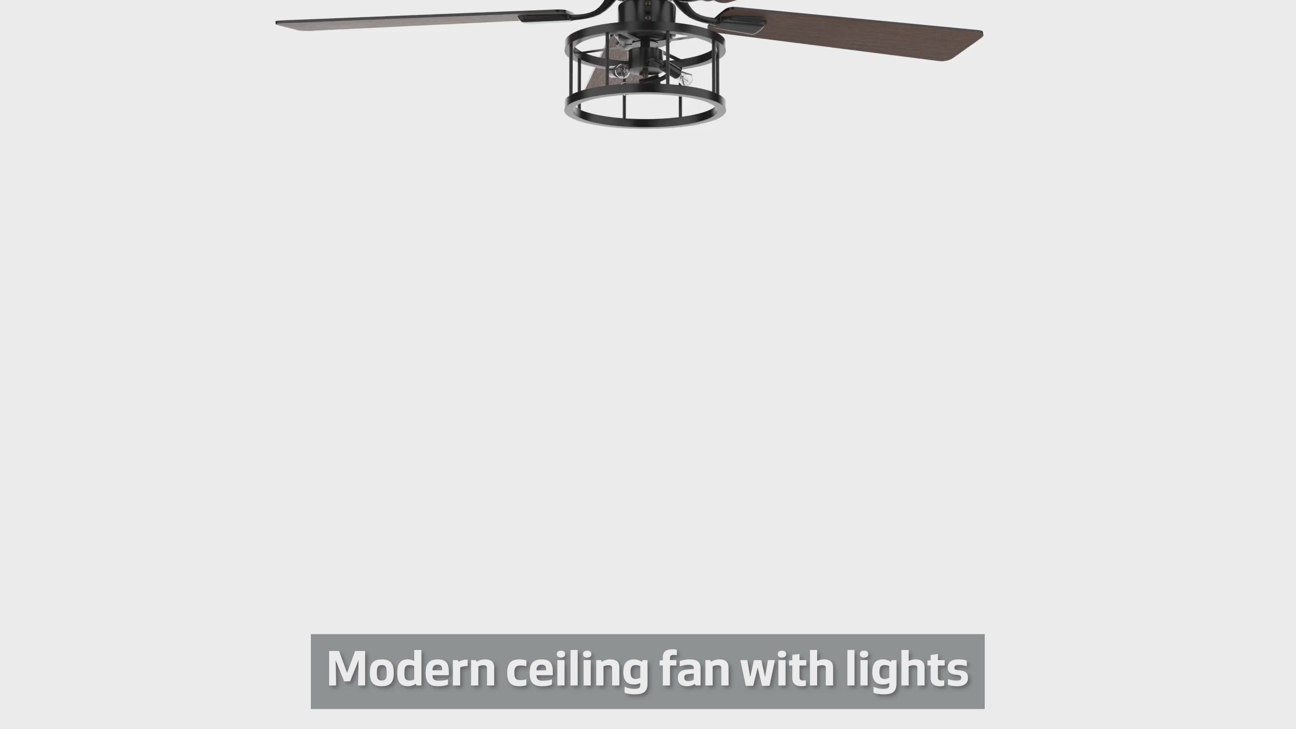 52 Inch 5-Blade Flush Ceiling fan with Light Kit and Remote Control Included